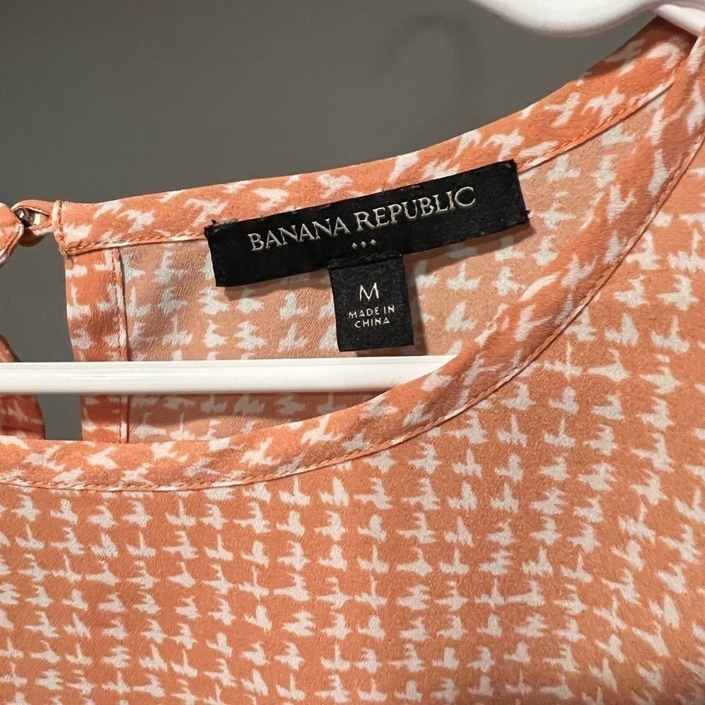 Banana Republic Women's Orange Blouse Size M Polyester - Picture 5 of 5